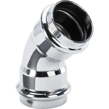 Fitinka Sifonový oblouk 32/45st. chromový s hrdly a O-kroužky Viega 701 369
