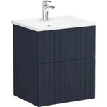 Vitra ROOT GROOVE skříňka s umyvadlem 600x470x670mm, závěsná, 2 zásuvky, tmavě modrá mat