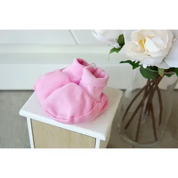 Capáčky AMÁLKA Bavlněné, kojenecké capáčky, růžové Velikost: 68-80