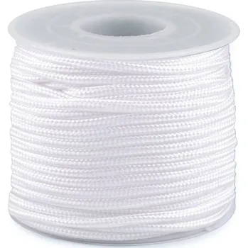 Příze Padáková / oděvní šňůra Ø2,5 mm, barva 1 bílá