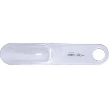 Pomůcka pro obuv a oblečení Hotelová lžíce na boty, akryl