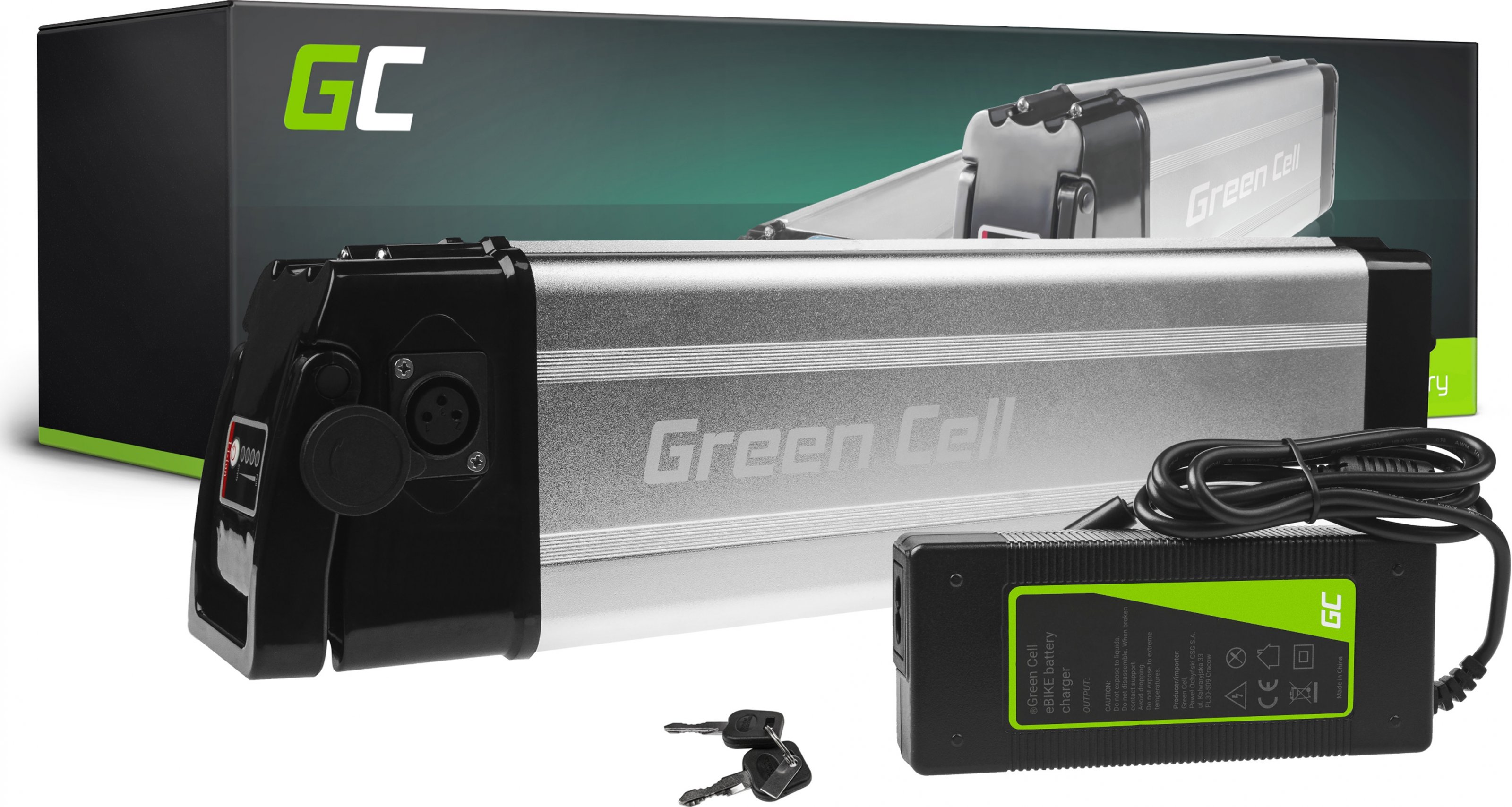 Green Cell EBIKE12STD Baterie Elektro Kolo e-Bike Silver fish na rám 36V 11Ah 396Wh Li-ion - neoriginální