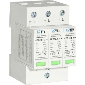 Přepěťová ochrana LC TEC Svodič přepětí PPO12,5 třída T1+T2 3P 12,5kA (B+C) 108389