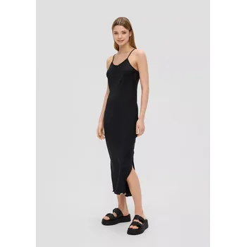 Dámské šaty s.Oliver dámské saténové šaty černé Velikost: 36