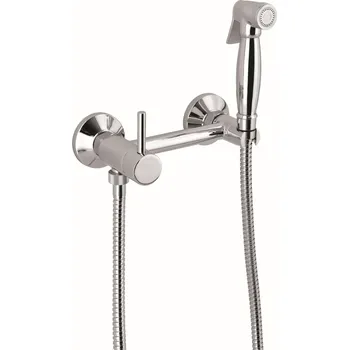 Sprchový set Bidetový nástěnný set s hadicí a kulatou Shut Off sprchou KP102