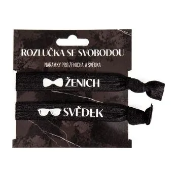 Party dekorace Náramky Ženich - Svědek - Rozlučka se svobodou - 2 ks