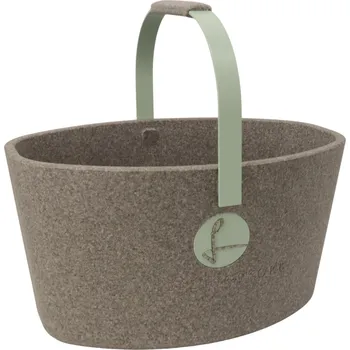 Nákupní košík Milovaný košík šedý s pastelově malvovou - LIEBLINGSKORB Basic silver grey pastell malve