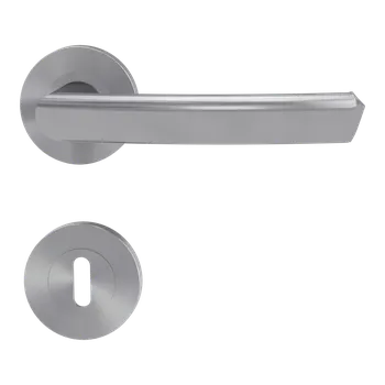 Dveřní kování GK - CRYSTAL - R rozety BB, klika/klika BN - Broušená nerez (71)