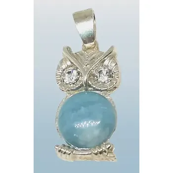 Přívěsek Přívěsek z larimaru ve tvaru sovičky