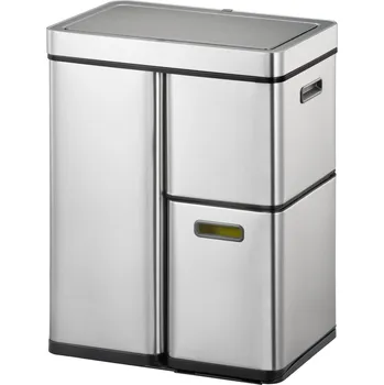 Odpadkový koš EKO Bezdotykový odpadkový koš Mirage, 60 l, stříbrná 8713631191291