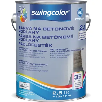 barva na zeď Swingcolor MIX Barva na beton 2 v 1, báze 3, polomatná, 2,5 l 6151 T02,5 3