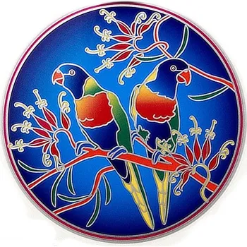 Okenní dekorace Mandala na sklo - Papoušci Lori - velká Sunseal