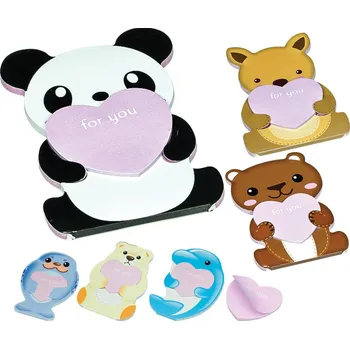 Blok trhací s potiskem 78x116 mm, 20l. - Animals, mix 2