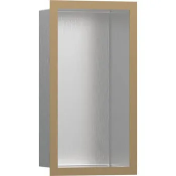 Vodovodní baterie XtraStoris Individual - výklenek do stěny s designovým rámem 300/150/100, kartáčovaný bronz 56094140