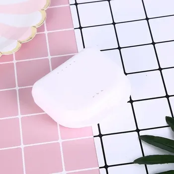 Úložný box Mini úložný box pro zubní protézy - Bílý