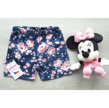 Kojenecké oblečení AMÁLKA Bavlněné kraťasy, tmavé květy Velikost: 80-86