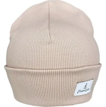 Čepice Mimilove Přechodová čepice 0-6m. Světle béžová