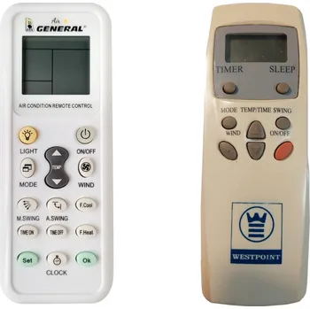 WESTPOINT WSN-24 THA - kompatibilní značkový dálkový ovladač General pro klimatizaci