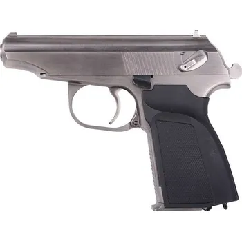Airsoftová zbraň Airsoftová pistole Makarov s tlumičem - stříbrný, celokov, GBB, WE
