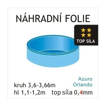 PoolCare Azuro 3,6 x 1,2 m modrá, síla 0,4 mm