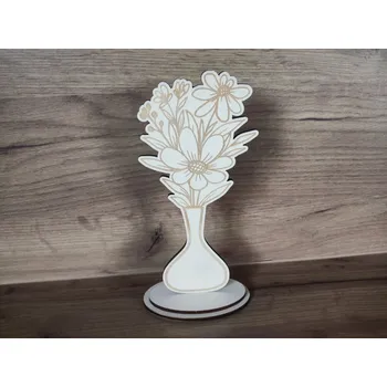 umělá květina Květina ve vázičce s textem