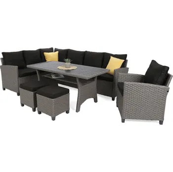 Zahradní sestava Lagos Muddy Grey / Black Melange