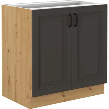 Koupelnový nábytek LEMPERT Dolní skříňka STELLA 2 (80 cm) grafi mat / dub artisan