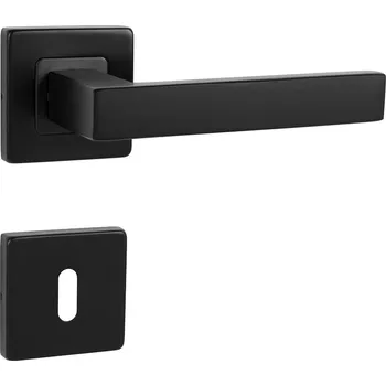 MPK - QUADRA - HR rozety PZ, madlo/klika levá BS - Černá matná