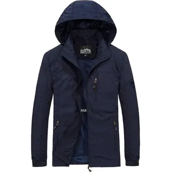 Pánská softshellová bunda Pánská větrovka s kapsami Barva: Tmavě Modrá, Velikost: S