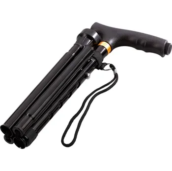 Wenko 76738 vycházková skládací hůl s LED světlem 95 cm černá