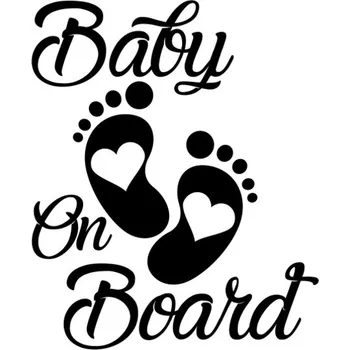 Samolepicí dekorace na vozidlo Samolepka Baby On Board na auto a motorku, tuning nálepka (5725)