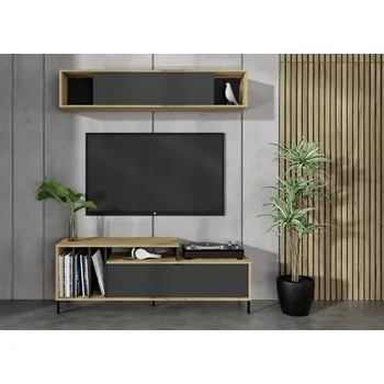 Obývací stěna Sestava PERRIS SET 1 černá/artisan