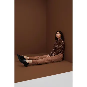 Tepláky s kapsami na zip Marisse černá | hnědá | krémová | vícebarevná | vícebarevná 2000088