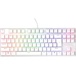 Genesis tichá herní klávesnice THOR 303/TKL/RGB/Outemu Peach Silent/Drátová USB/US layout/Bílá NKG-2063