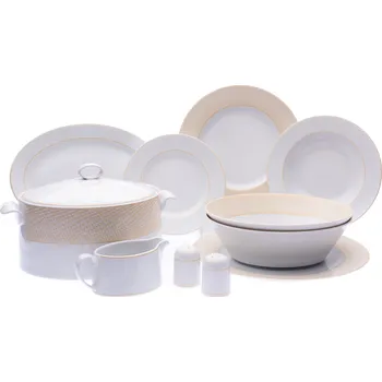 Jídelní set Victoria, jídelní souprava, 25 d., Aurum, porcelán Leander