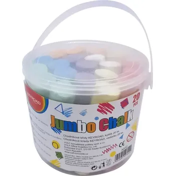 Chodníkové křídy KEYROAD kyblík 20ks