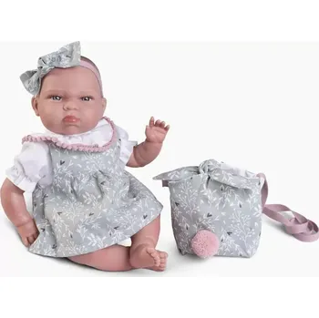 Panenka Reborn miminko - Můj malý reborn holčičkaTufi s kabelkou od Antonio Juan (Mi Pequeño Reborn Tufi vestido bolso)