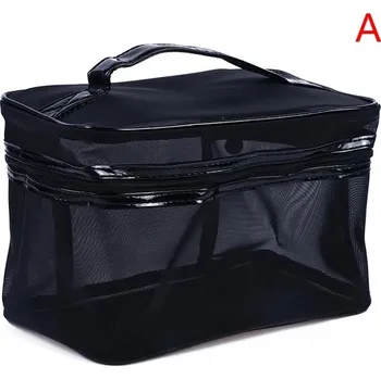 Praktická průhledná kosmetická taška na cesty - A