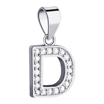 Přívěsek NUBIS® Stříbrný přívěšek - iniciála písmeno - NB-4489-D