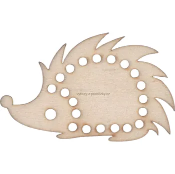 Dřevěná hračka Dřevěný výřez z překližky, JEŽEK K VYPLÉTÁNÍ, 5,6x9cm, 1ks