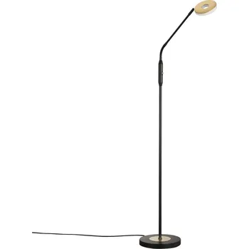 Stojací lampa Fischer & Honsel Stojací lampa Dent LED černozlatá 150 cm, Fischer & Honsel