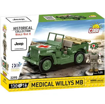 Stavebnice COBI Americký terénní automobil Medical Willys MB COBI 2295 - World War II 1:35