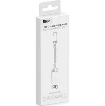 Datový kabel Přepojka / redukce pro Apple iPhone / iPad / Mac - USB-C samec na Lightning samice - pro sluchátka - šedá