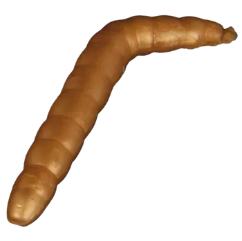 6ks - Červ Iron Trout Baco 4cm Zlatá