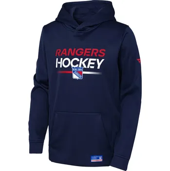Chlapecká mikina Outerstuff Dětská mikina New York Rangers NHL Authentic Pro Hoodie Po Hood Velikost: Dětské L (13 - 14 let)