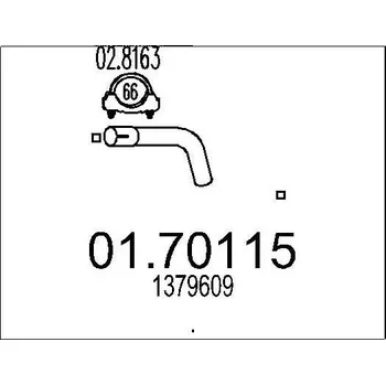 Auto-moto Výfuková trubka MTS 01.70115
