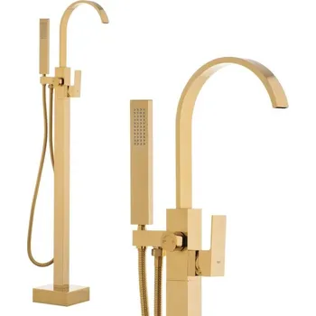 Vodovodní baterie Erga Enzo, volně stojící vanová baterie h-1090, zlatá lesklá, ERG-YKA-BS.ENZO-GLD