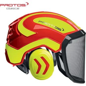 Pracovní přilba Lesnická Přilba PROTOS® Integral Forest, štít F39, červeno-žlutá