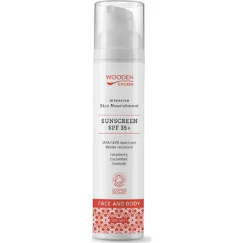 Přípravek na opalování Wooden Spoon Skin Nourishment opalovací mléko na obličej a tělo SPF35+