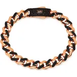 Monaco Chain náramek Classic Alternate Pavé lock Rose Black 9,5 mm IZ30152RBN + dárkové balení LUXUS zdarma